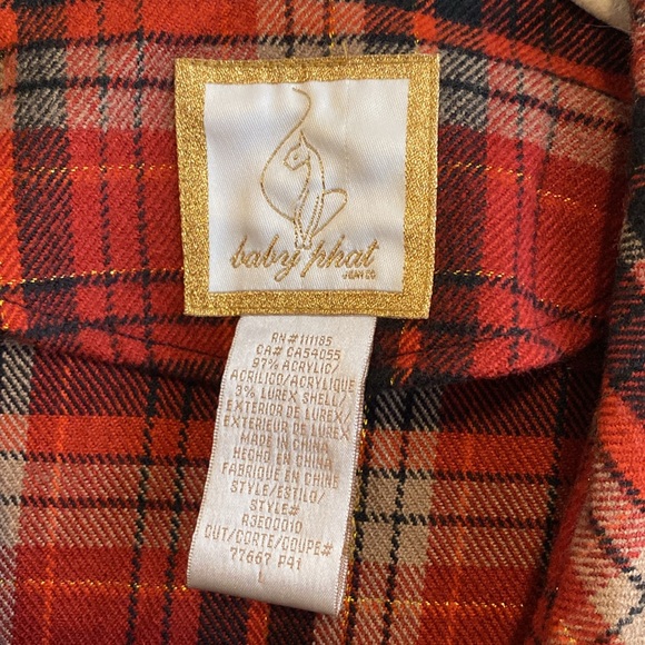 Vintage Y2K Baby Phat Red Plaid Blazer Jacket✨ - Picture 5 of 8